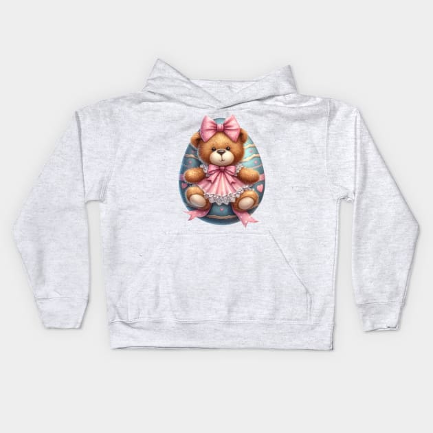 Teddy's Easter Delight Kids Hoodie by CAutumnTrapp